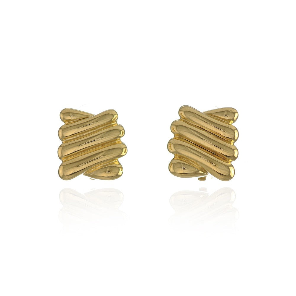 Safara Gold Clip On Earrings