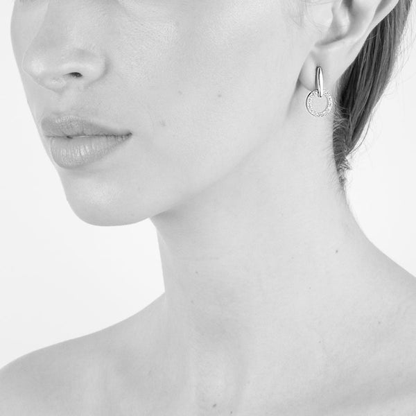 Cachet Lara Drop Earrings Platinum Plated