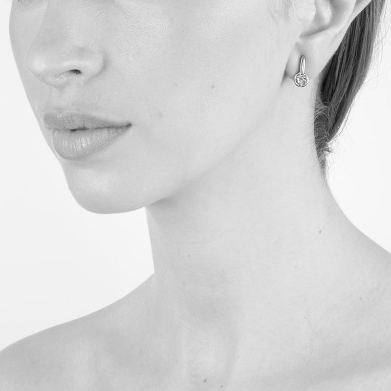 Cachet Lara Simple Stud Earrings Platinum Plated