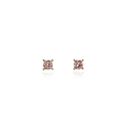 Cachet Laine 6mm Stud Earrings Vintage Rose Crystal 18ct Gold Plated