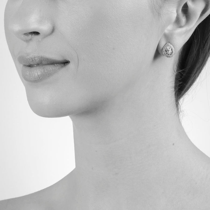 Cachet Talma Tanzanite Crystal Earrings Platinum Plated