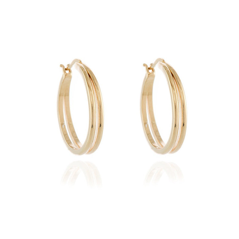 Cachet Lana 25mm Hoop Earrings 18ct Gold Plated