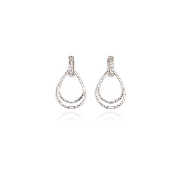 Cachet Qiao Drop Earrings Platinum Plated