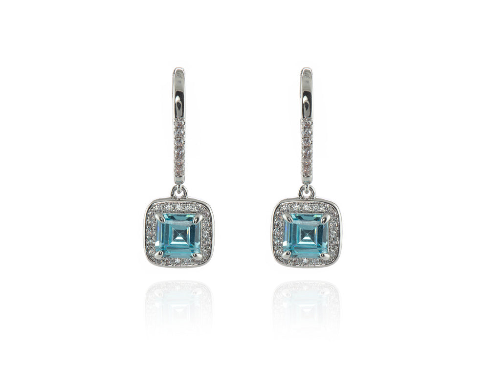 Idola Silver Aquamarine Earrings