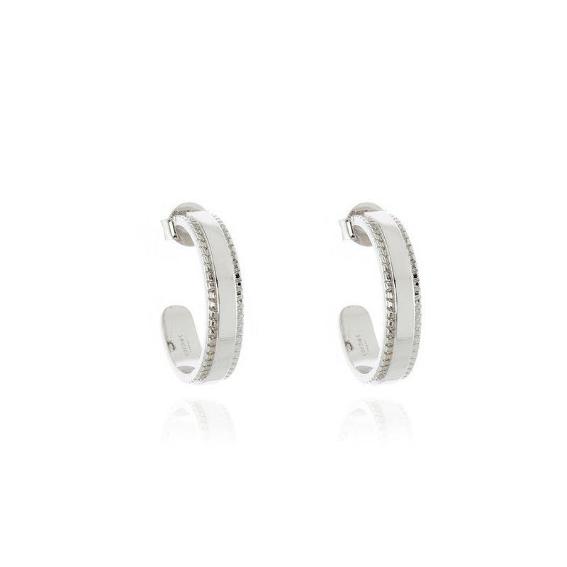 Cachet Keanu Hoop Earrings plated in Rhodium