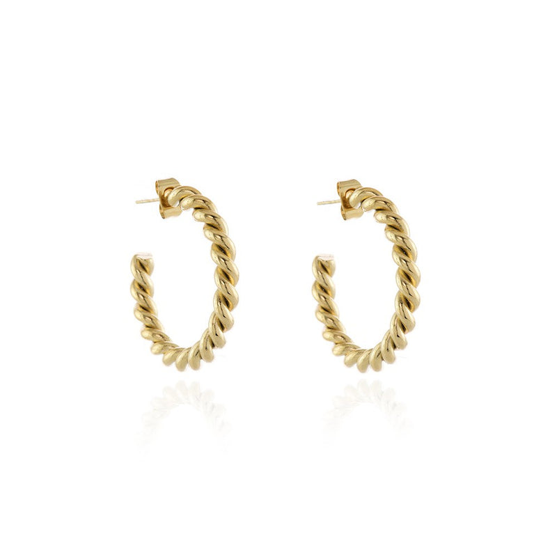 Cachet Melia Hoop Earrings plated in Gold
