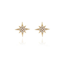 Cachet North Star stud Earrings plated in Gold