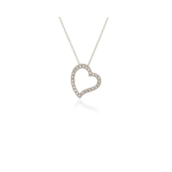 Cachet Hebe Heart Pendant Plated in Rhodium
