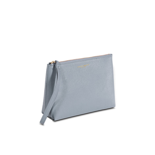 Campo Marzio Triangle Trousse With Zip - Baby Blue