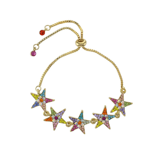 loveRocks Multicolour Stars Slider Bracelet