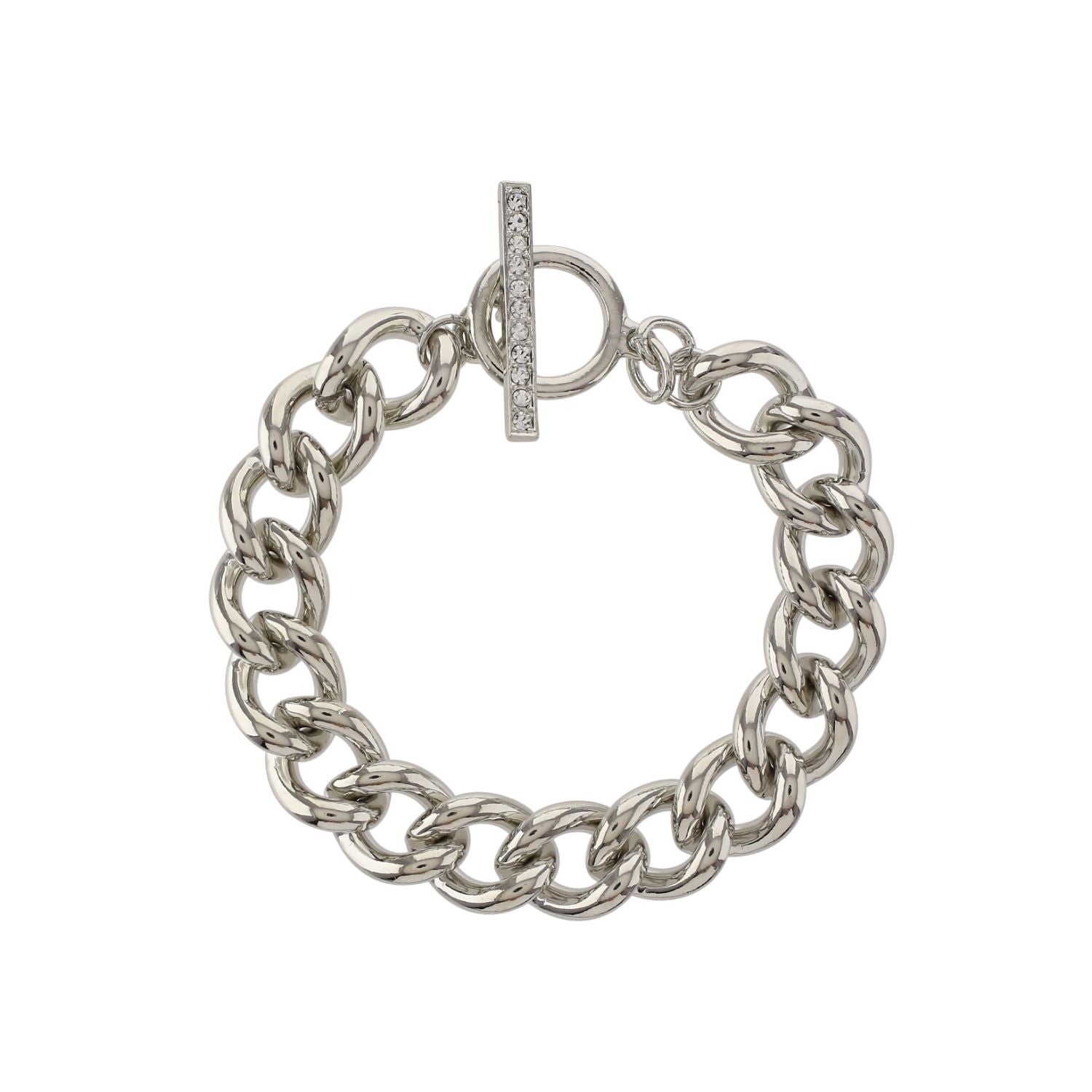 loveRocks Crystal Toggle T Bar Bracelet