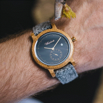 Waidzeit Barrique Alpine Men anthracite with loden strap