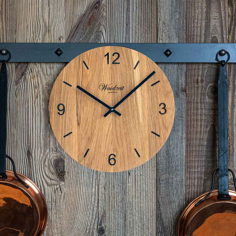 Waidzeit Wall Clock Tempus Oak