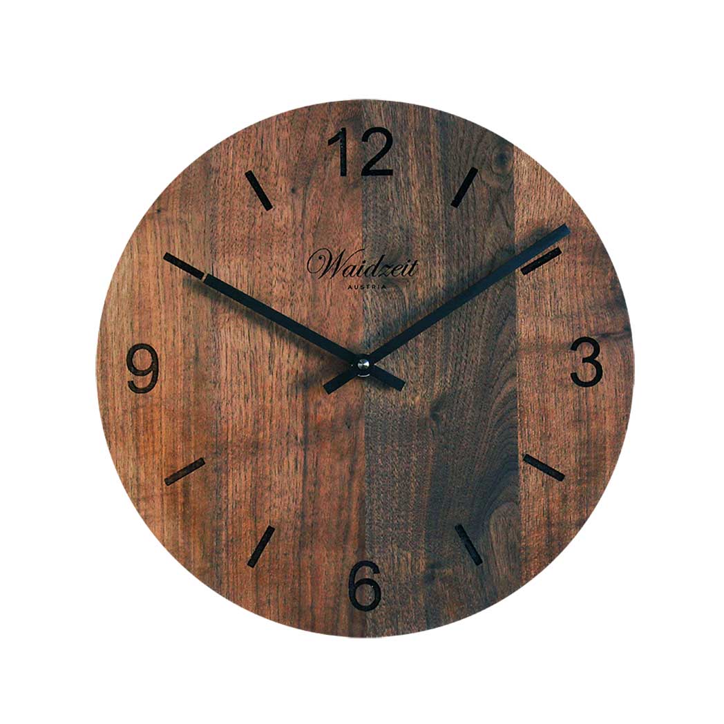 Waidzeit Wall Clock Tempus Walnut