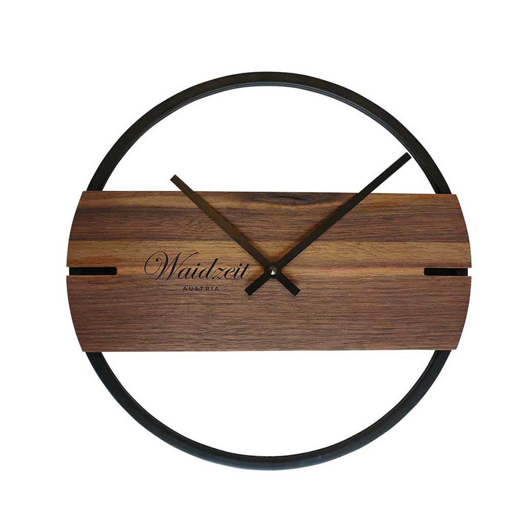 Waidzeit Wall Clock Novum walnut