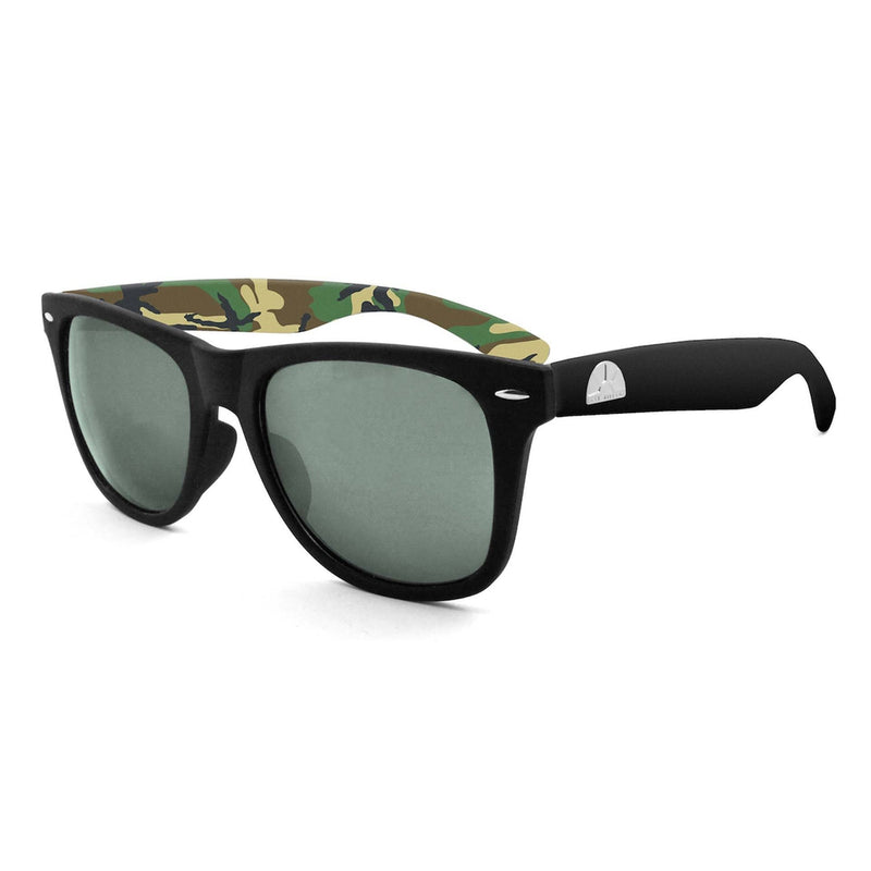 East Village Classic 'Sandler' Retro sunglasses in Black/camo 