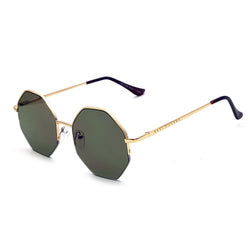 East Village 'Hector' Hex Sunglasses Gold 