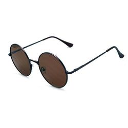 East Village 'Journeyman' Metal Round Sunglasses Copper With Brown Lens 