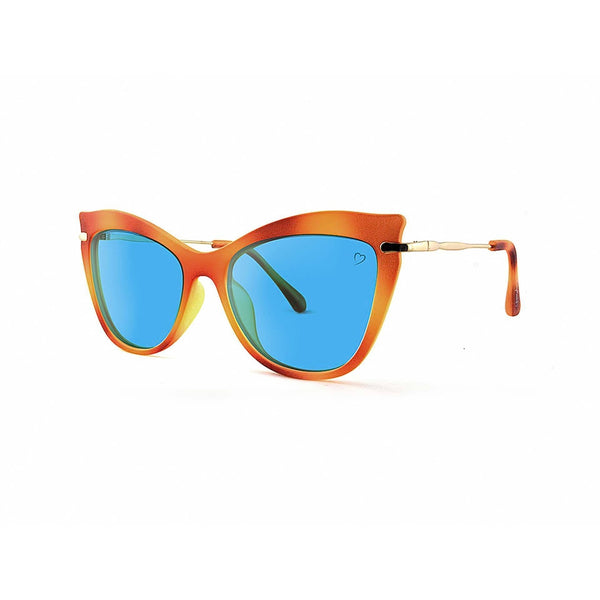 Ruby Rocks Faceted 'Ischia' Cateye Sunglasses With Metal Temples 