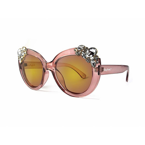 Ruby Rocks Ladies 'Dubai' Gem Detail Sunglasses In Crystal Pink 