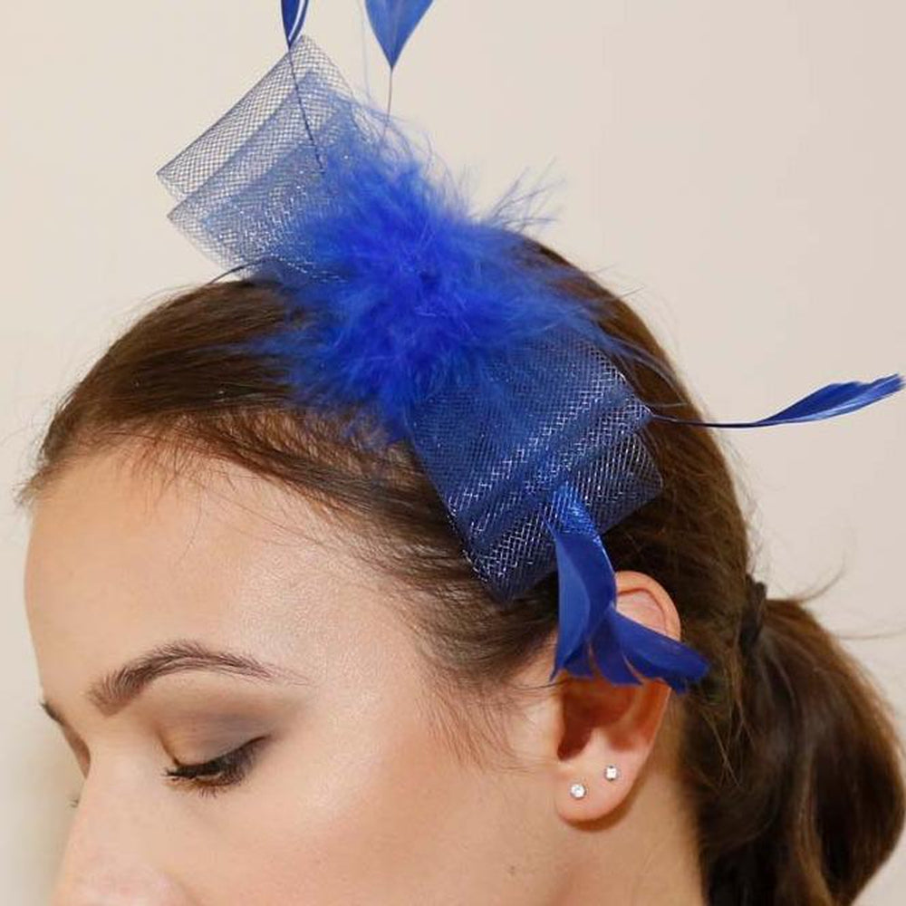 Ruby Rocks Mati Fascinator - Blue 