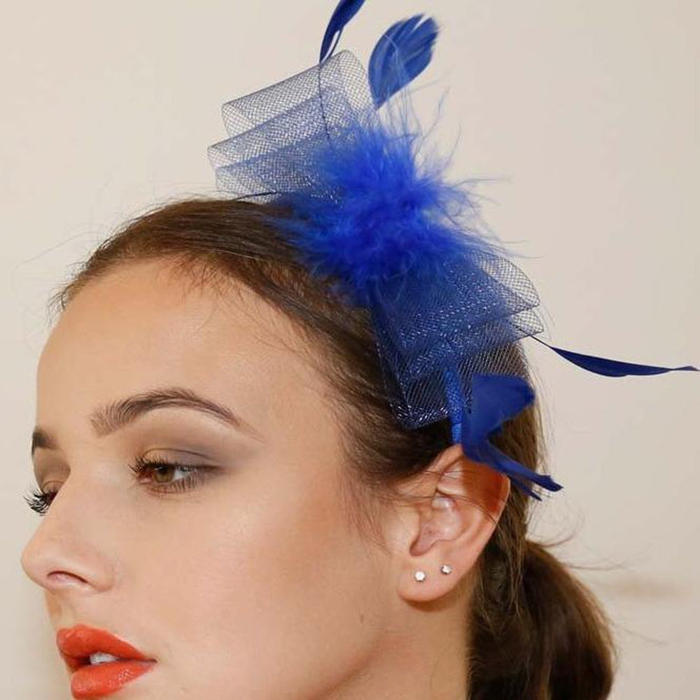 Ruby Rocks Mati Fascinator - Blue 