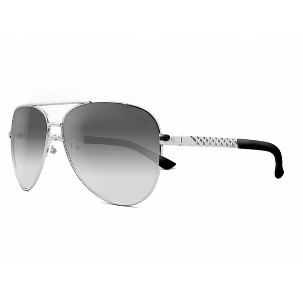 Ruby Rocks Metal 'Dominica' Aviator Sunglasses With Embossed Temple in Silver 
