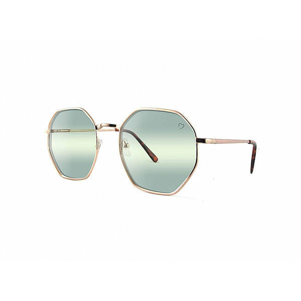 Ruby Rocks Metal 'Mustique' Angular Frame Sunglasses 