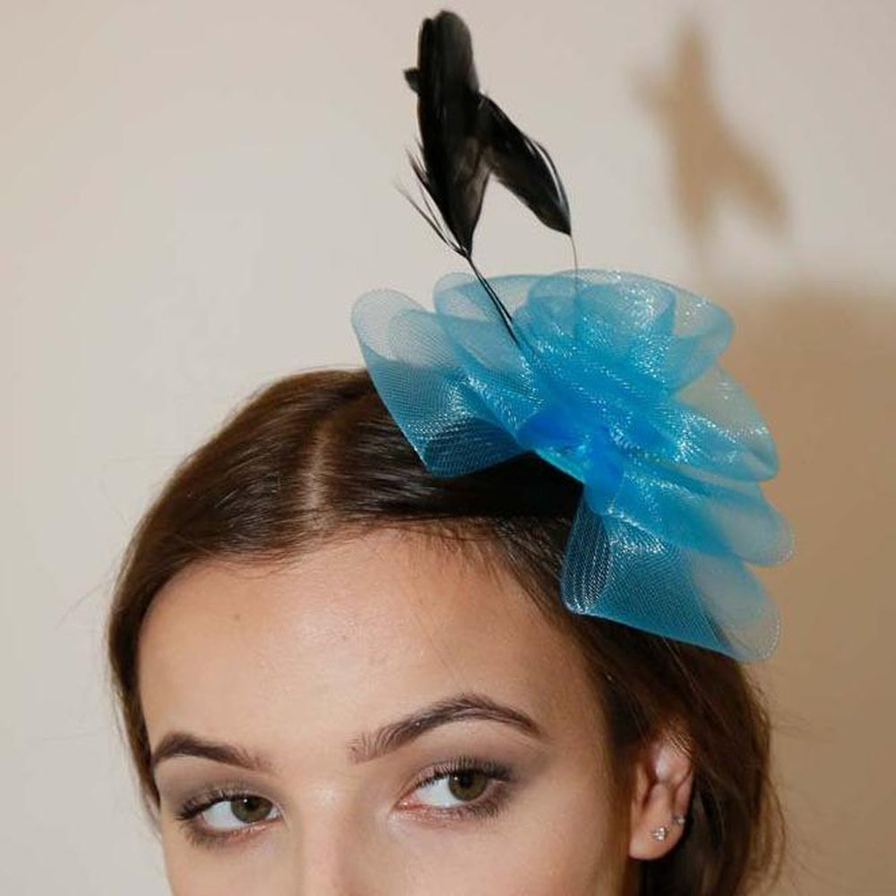 Ruby Rocks Perla Fascinator - Blue 