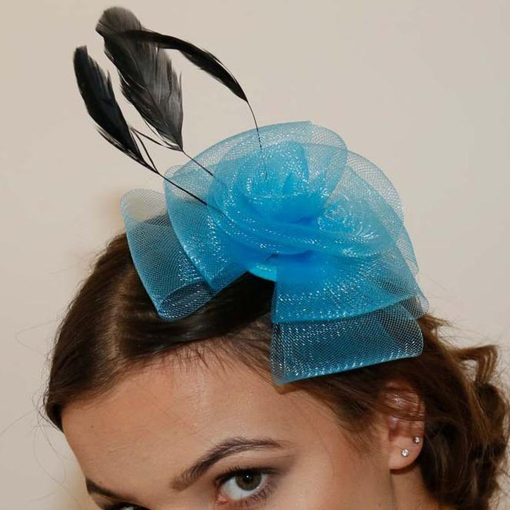 Ruby Rocks Perla Fascinator - Blue 